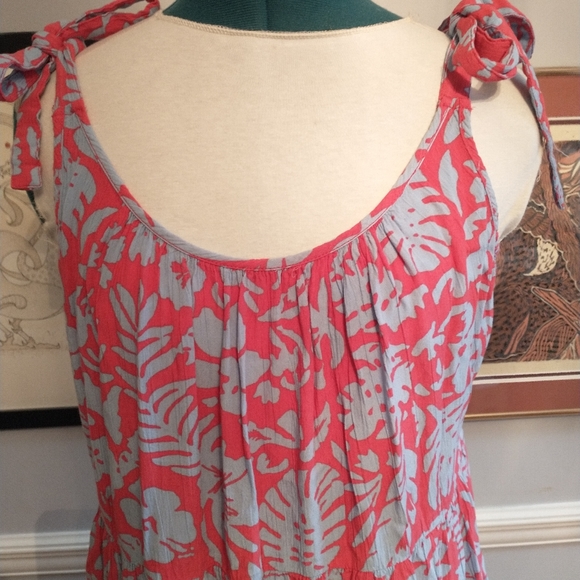 Beach Lunch Lounge dress with shoulder ties Coral Reef - Picture 3 of 6